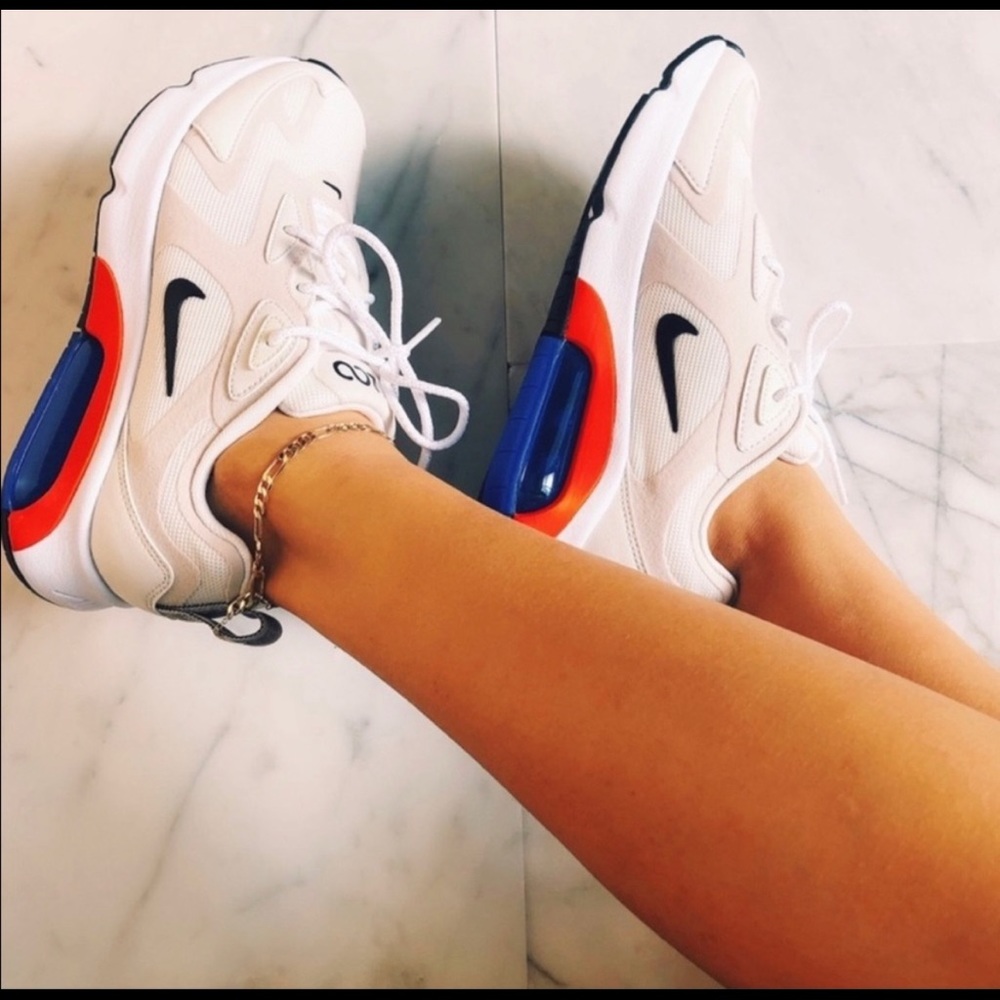 Nike Air Max 200 Sneaker, White/Cream, W’s Size 8.5